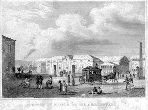 Вокзал Селесты в 1842 году, Эльзас, Франция