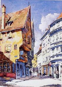 Рисунок Анси, улица Слесарей, Кольмар, Франция