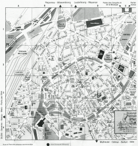 Страсбург, подробная карта центра города