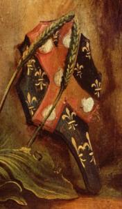 Изенгеймский алтарь, деталь, герб настоятеля Гвидо Гверси, Кольмар, Франция