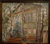 Борис Григорьев, «Дом под деревьями» (1918)