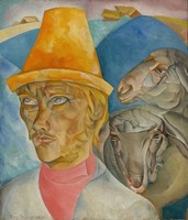 Борис Григорьев, «Клюев-пастырь» (1920)