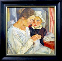 Борис Григорьев, «Мать и дитя» (1918)