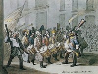 утреннее шествие 1843 года на карнавале, Базель, Швейцария