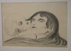 Эдвард Мунк. «Поцелуй смерти» (литография, 1899)