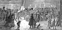 утреннее шествие 1856 года на карнавале, Базель, Швейцария