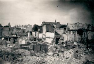 Разрушенный Вернон после Второй мировой войны