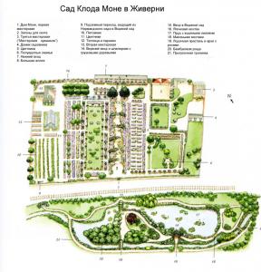 План музея-усадьбы Клода Моне в Живерни, Франция