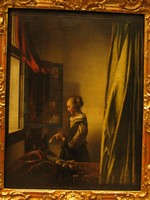 Ян Вермеер, «Девушка, читающая письмо у открытого окна», Дрезденская картинная галерея