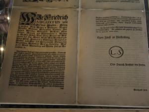 Объявление об издании указа Августа Сильного об основании Мейсенской мануфактуры