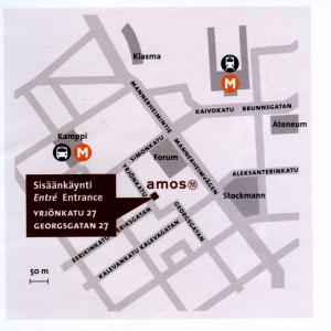 Музей Амоса Андерсона на карте Хельсинки, Финляндия