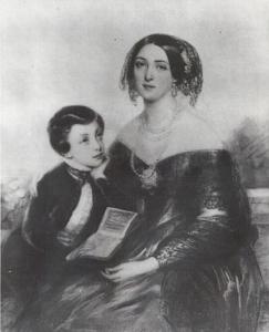 Аврора Демидова (Карамзина) с сыном, 1849 год