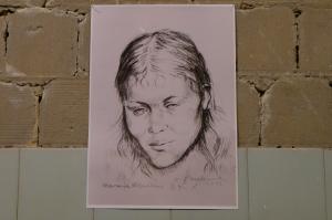 Рисунок Курта Ройбера в катакомбах Петрикирхе