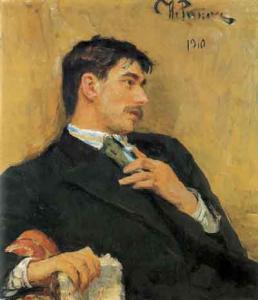 ИИлья Репин. Портрет К.И. Чуковского (1910)