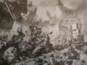 Землетрясение в Базеле в 1356 году, рисунок XIX века
