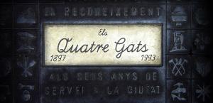 Мемориальная доска, кафе Els Quatre Gats в Барселоне, Испания