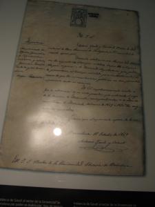 Обращение Гауди к руководству университета Барселоны с просьбой о более позднем зачислении на 1869-70 учебный год