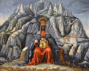 Чёрная Дева Монсерратская, картина из барселонского музея Ф. Мареса