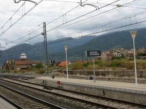 Железнодорожный вокзал Эсплуга-де-Франколи, Каталония, Испания