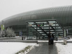 Трамвай в Страсбурге, путь к остановке у главного вокзала