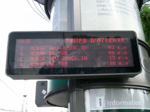 Трамвай в Страсбурге, информационное табло
