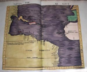 Америка (Terra Incognita) на карте Вальдземюллера, 1520