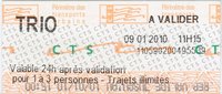 Транспорт в Страсбурге, фотография билета
