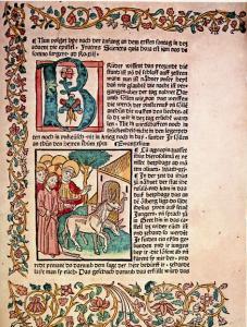 Инкунабула Epistell all und evangeli, издательство Мартина Шотта, Страсбург, 1481