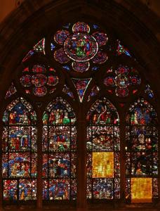 Кафедральный собор Страсбурга, витраж со сценами жития Иисуса