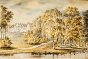 Дворец Тышкевичей в Логойске, рисунок Н. Орды