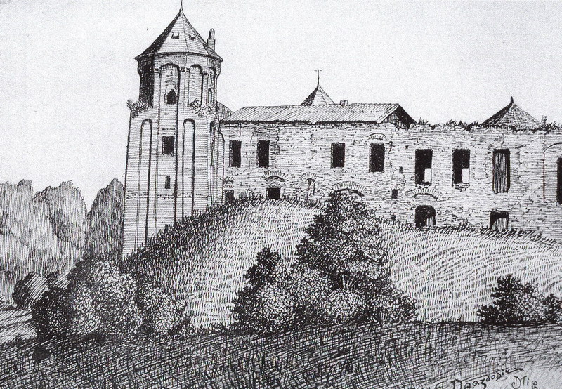 Мирский замок рисунок