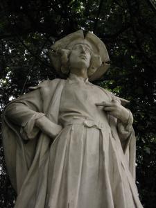 Памятник Бернарду ван Орлею на площади Малый Саблон, Брюссель, Бельгия