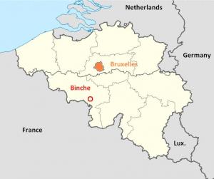 Бенш на карте Бельгии