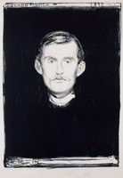 Эдвард Мунк, Автопортрет с рукой скелета