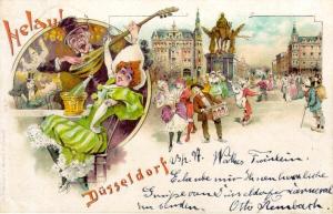 Карнавал в Дюссельдорфе, открытка 1897 года