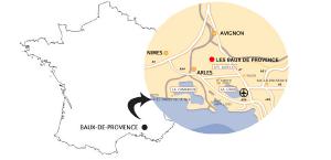 Город Ле-Бо-де-Прованс на карте Франции