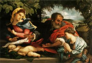 Лоренцо Лотто, «Святое семейство со Святой Екатериной Александрийской»