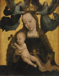 Герард Давид. Мадонна с младенцем и ангелами (1520)