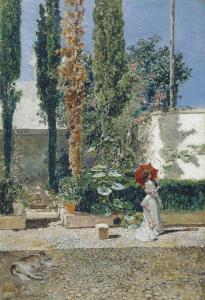 Мариано Фортуни. Сад у дома художника (1872)