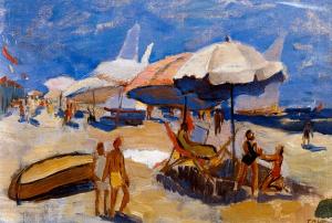 Туве Янссон. «Сцена на пляже в Италии>» (1939)