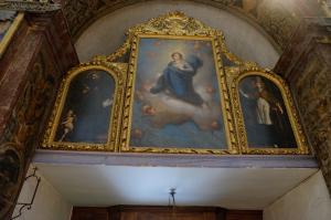 Триптих над боковым входом, церковь Нотр-Дам-дез-Анж, Иль-сюр-ла-Сорг, Прованс, Франция