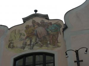 Фреска на доме в Ингольштадте, Бавария