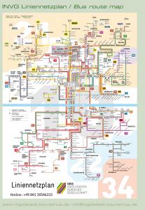 Схема автобусных маршрутов Ингольштадта