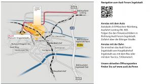 Комплекс Audi Forum в Ингольштадте, схема проезда