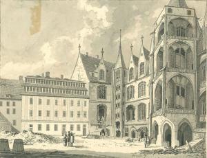 Замок Альбрехтсбург после пожара 1773 года
