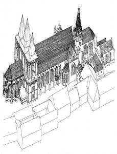 Строительство Мейсенского собора, состояние в 1540 году, реконструкция