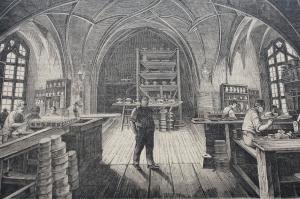 Мейсенская фарфоровая мануфактура в середине XIX века. Зал гончаров