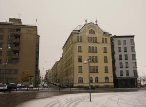 Дома на улице Meritullinkatu, Хельсинки, Финляндия