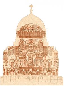 Проект интерьера Морского собора, Кронштадт, Россия