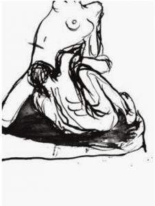 Густав Вигеланн. Мужчина и женщина. Набросок (1900)